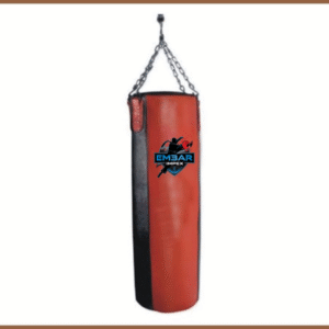 EMBAR IMPEX Two-Tone Red & Black Heavy-Duty Punching Bag for Boxing & Martial Arts