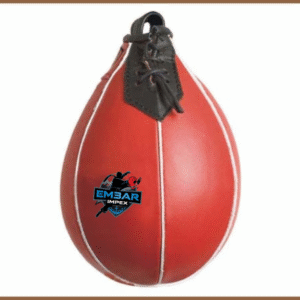 Embar Impex Durable Red Leather Speed Bag for Boxing and Reflex Training