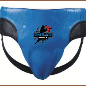 EMBAR IMPEX Blue Protective Groin Guard with Reinforced Side Padding