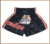 EMBAR IMPEX Black Muay Thai Shorts with Bulldog Design